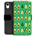 iPhone XR Premium Schutzhülle mit Geldbörse - Avocado Muster