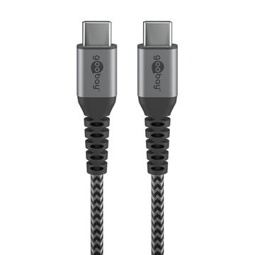 Goobay USB-C / USB-C Kabel - 0.5m - Spacegrau / Silber