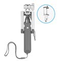 4smarts Basic Universal Selfie Stick mit Kabel - Grau / Weiß