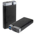 4smarts VoltHub Kunstleder Powerbank - 20000mAh - Schwarz