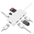 7-in-1 USB 3.1 Typ-C Adapter - HDMI, USB 3.0, SD-Karte, Typ-C