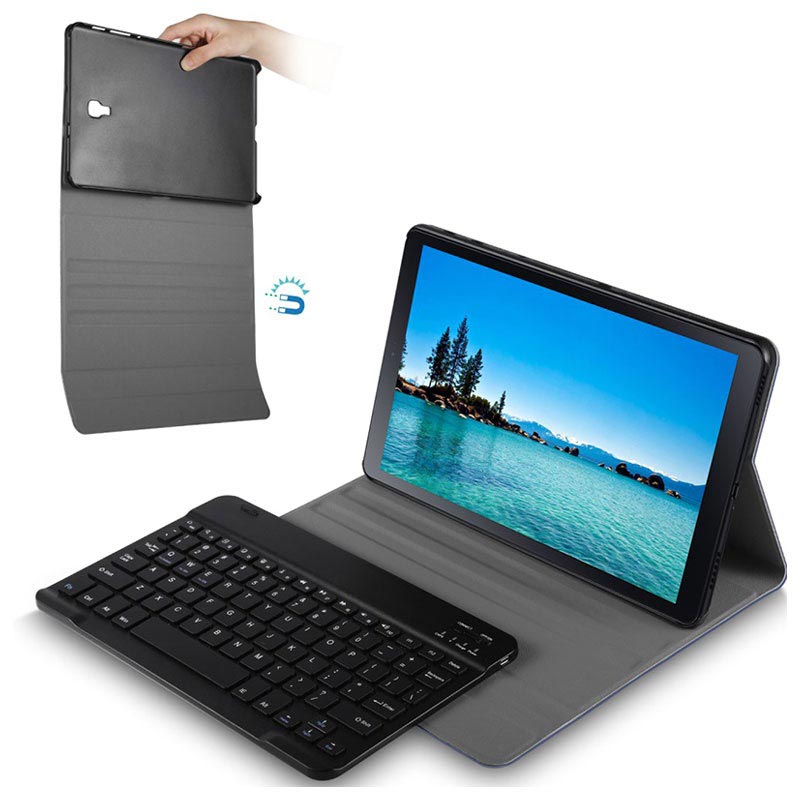 Samsung Galaxy Tab A 10.5 HÃ¼lle mit Bluetooth Tastatur - Blau