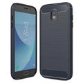 Samsung Galaxy J5 (2017) Angeraute TPU Case - Karbonfaser - Dunkel Blau