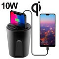 Getränkehalter Fast Qi Kabelloses Kfz-Schnellladegerät X8 - 10W - Schwarz