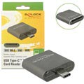Delock USB Typ-C SDHC / SDXC UHS-II Kartenleser - Grau