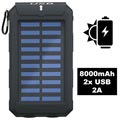 Goobay Outdoor Powerbank 8.0 / Solarladegerät - 8000mAh - Schwarz