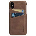 iPhone X Krusell Sunne 2 Card Leder Schutzhülle - Braun