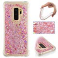 Samsung Galaxy S9+ Liquid Glitter Schutzhülle - Rosa