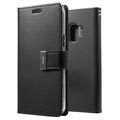 Samsung Galaxy S9 Mercury Rich Diary handy portemonnaie - Schwarz