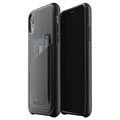 Mujjo Full Leder iPhone XR Wallet Schutzhülle
