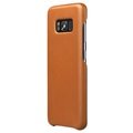 Samsung Galaxy S8 Mujjo Leder Cover - Sattelbraun
