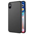 iPhone X Nillkin Synthetic Karbonfaser Hülle - Schwarz