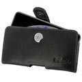 PDair iPhone XS Max Horizontal Gürtel-Ledertasche - Schwarz