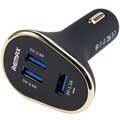 Remax Smart Triple USB-Port-Autoladegerät - 6,3A - Schwarz