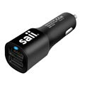Saii Dual USB-Kfz Ladegerät - 3.4A - Schwarz