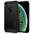 Spigen Rugged Armor iPhone XS Max Cover - Matt Schwarz