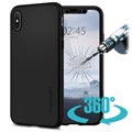 Spigen Thin Fit 360 iPhone X / iPhone XS Cover - Schwarz