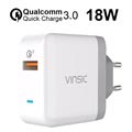 Vinsic VSCW113 Qualcomm Quick Charge 3.0 USB-ladegerät - 18W