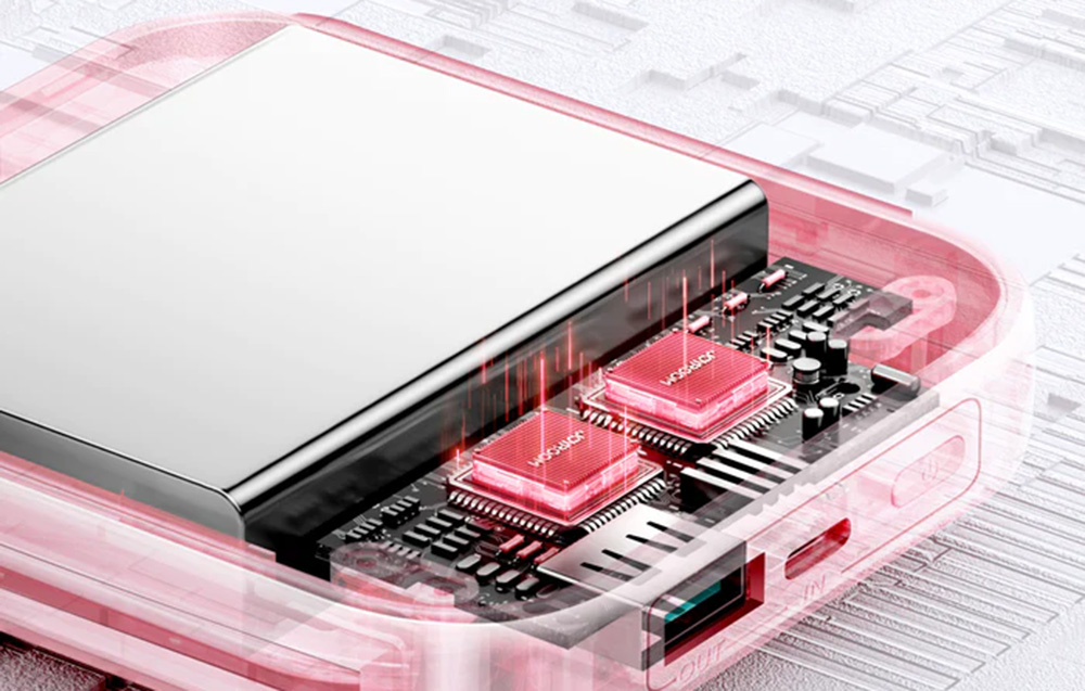 Joyroom JR-L009 Cutie Power Bank 10000mAh mit USB-C & Lightning Kabel - 12W - Blau