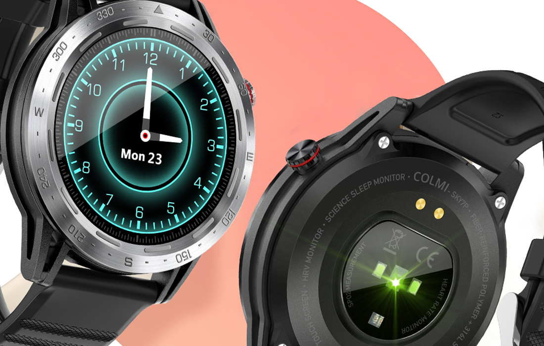 Colmi Sky 7 Pro Smartwatch - 3ATM, 1.3″ TFT - Silber / Schwarz