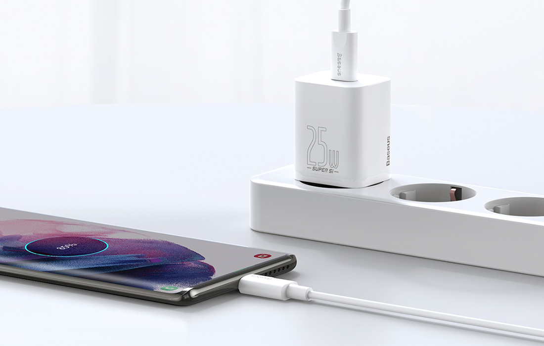 Baseus Super Si Quick USB-C Ladegerät 25W - Weiß